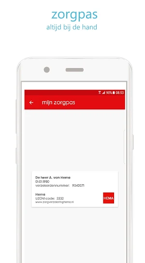 HEMA Zorg app Screenshot 2