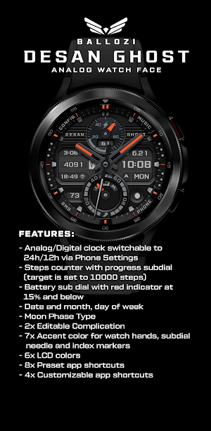 BALLOZI Desan Ghost Watch Face Screenshot 2