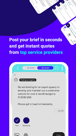 Briefsea: Quick Hiring Network Screenshot 3