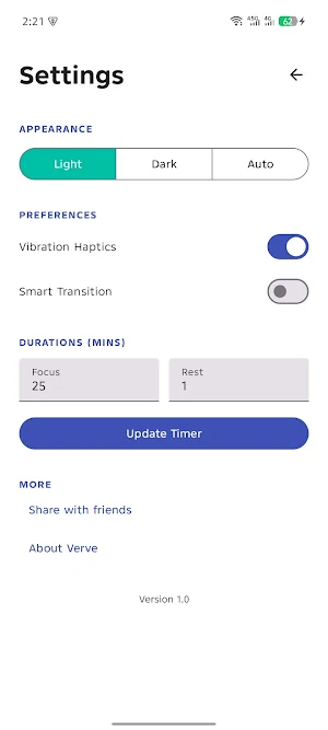 Verve: Focus & Flow Timer Screenshot 2