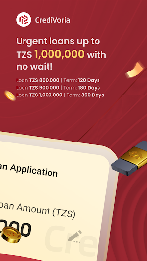 CrediVoria - Tanzania Loan App Screenshot 1