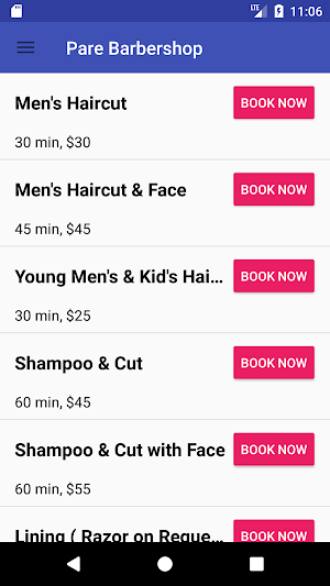 PARE Barbershop - Demo Screenshot 1