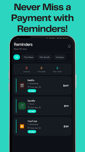 SubTrack: Subscription Manager Screenshot 3