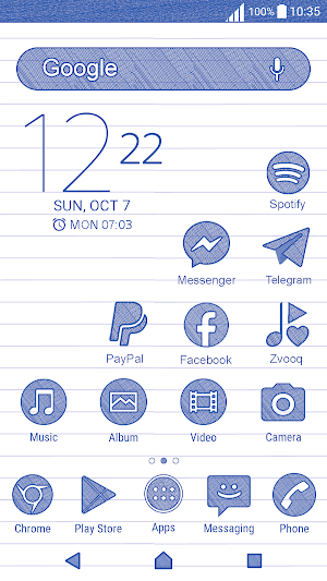 Sketch on sheet | Xperia™ Theme + icons Screenshot 1