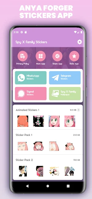 Spy X Family Stickers For WA Screenshot 1