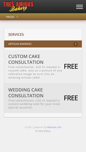 Tres Amigos Bakery Screenshot 2