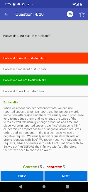 English Grammar Test & Quiz Screenshot 2