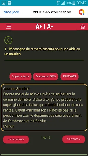 Messages de remerciements pour toutes occasions Screenshot 2