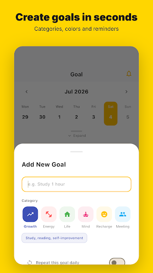 DayPiece: Goal Friends Screenshot 1