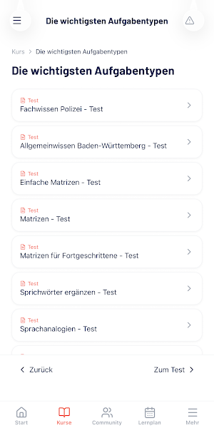 Polizei BW Einstellungstest Screenshot 1