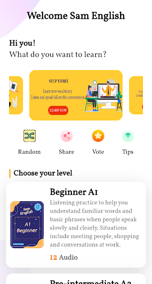 SamEnglish - With shadowing Screenshot 0