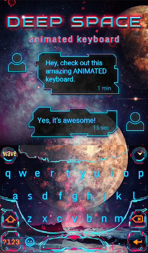 Deep Space Animated Keyboard + Live Wallpaper Screenshot 2