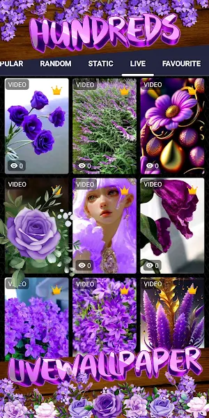 purple flower wallpaper Screenshot 2