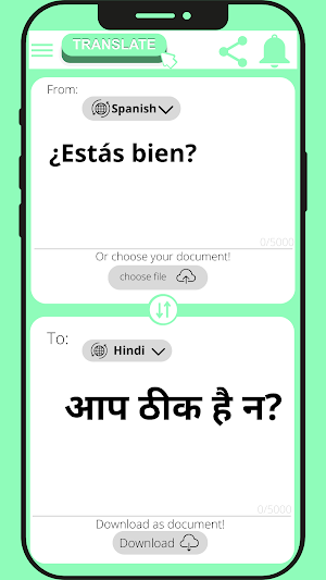 Hindi - Spanish Translator Screenshot 2