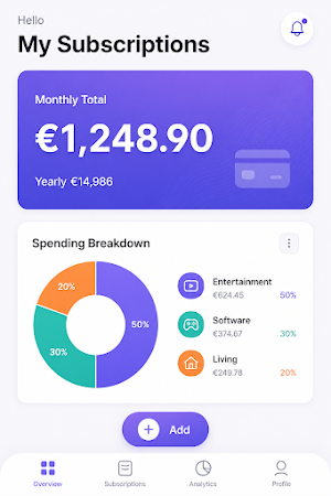 Subscription & Bill Tracker Screenshot 0