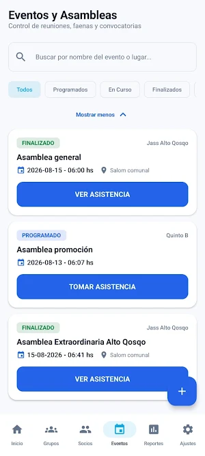 Control Asambleas y Reuniones Screenshot 2