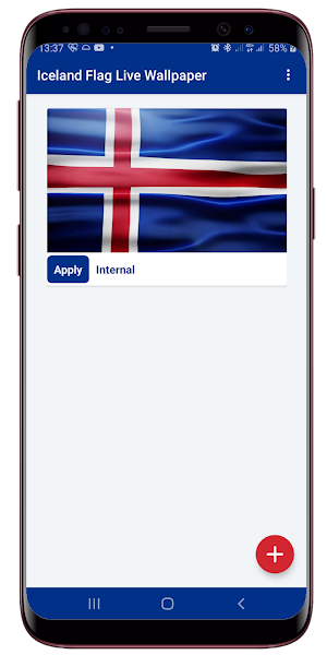 Iceland Flag Live Wallpaper Screenshot 0