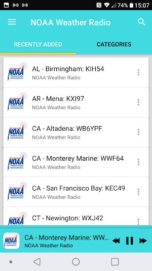 NOAA Weather Radio Screenshot 1
