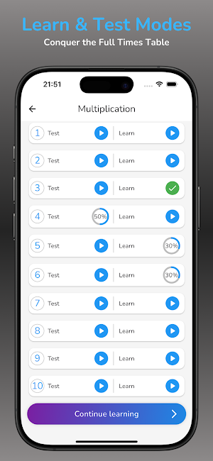 Smart Multiplication Tables Screenshot 1