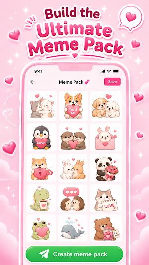 Sticker Maker: Love Emoji Screenshot 1