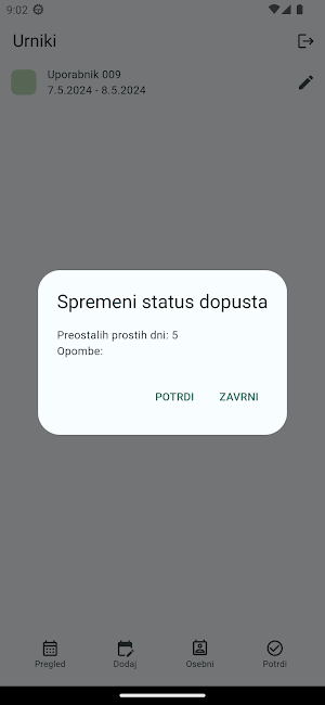 OptiSchedule Screenshot 2