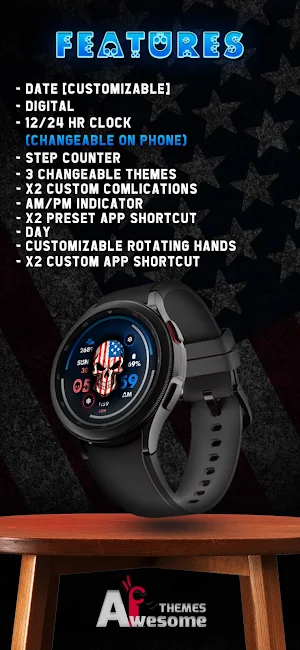 PATRIOT - Digital Watch Face Screenshot 3