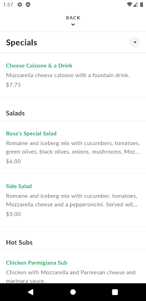 Rosa's Pizza To Go Screenshot 2