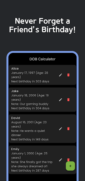 DOB Calc - Birthday Countdown Screenshot 3