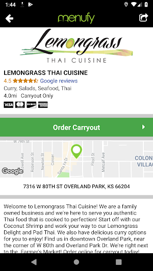 Menufy Food Delivery & Carryout Screenshot 1