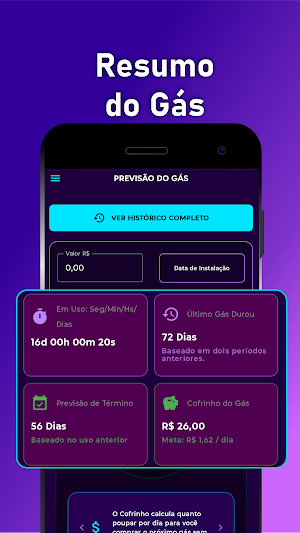 Meu Gás: Controle e Duração Screenshot 3
