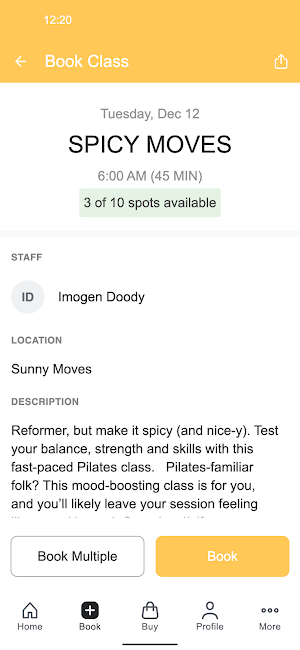 Sunny Moves Pilates Screenshot 2