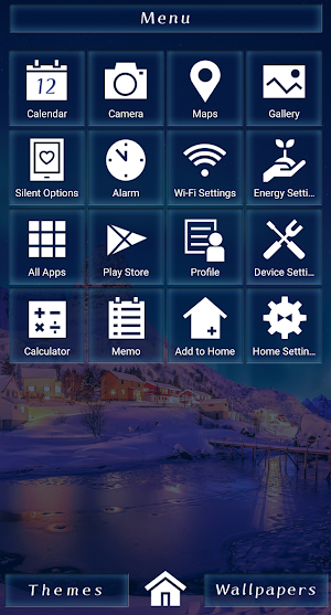 Aurora Winterscape Theme +HOME Screenshot 1