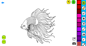 Betta Fish Coloring Pages Screenshot 3