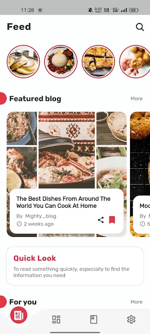 Food Blog Screenshot 0