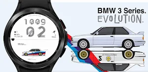 Watch Face White Car Wear OS Screenshot 0
