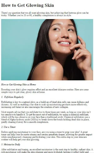 How To Glowing Skin Naturally Screenshot 3