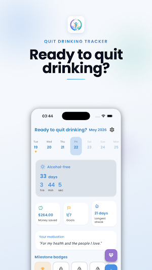 Quit Drinking Tracker Screenshot 0