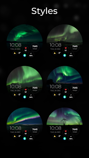 TVV Northern Lights Watch Face Screenshot 1