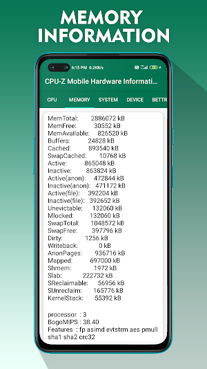 CPU-Z Mobile Hardware Information Screenshot 1