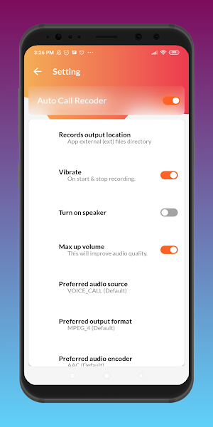 Auto Call Recorder Screenshot 3