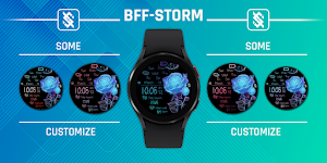 BFF6-Neon Art Flower Rose Blue Screenshot 3