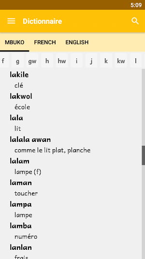 Mbuko Dictionary Screenshot 0