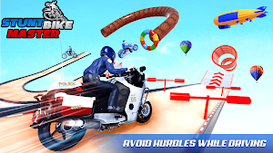 Police Bike Stunt Racing: Mega Ramp Stunts Games Screenshot 3