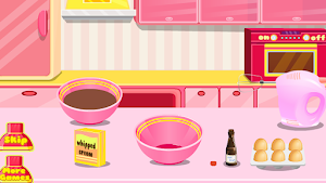 Make cake chocolate girls game Screenshot 0