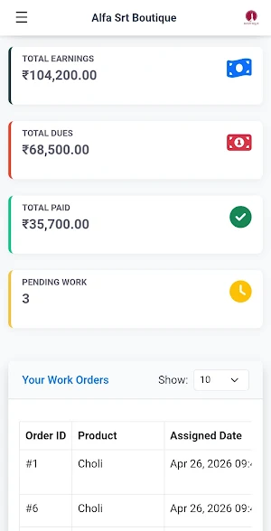 Boutique Page: Tailor App Screenshot 2