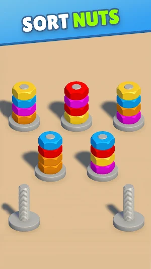 Screw Nuts & Bolts Color Sort Screenshot 3