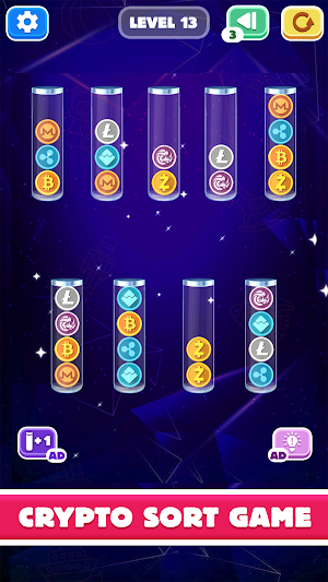 Sort Crypto : Coin Sort Puzzle Game Screenshot 0