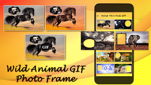 Wild Animals GIF Photo Frame Screenshot 0