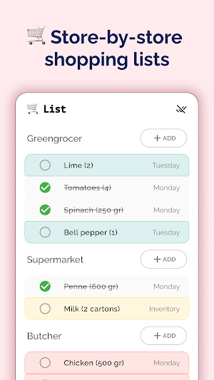 Groly: Grocery List Planner Screenshot 1