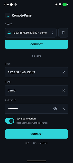 Remote Pane Screenshot 2